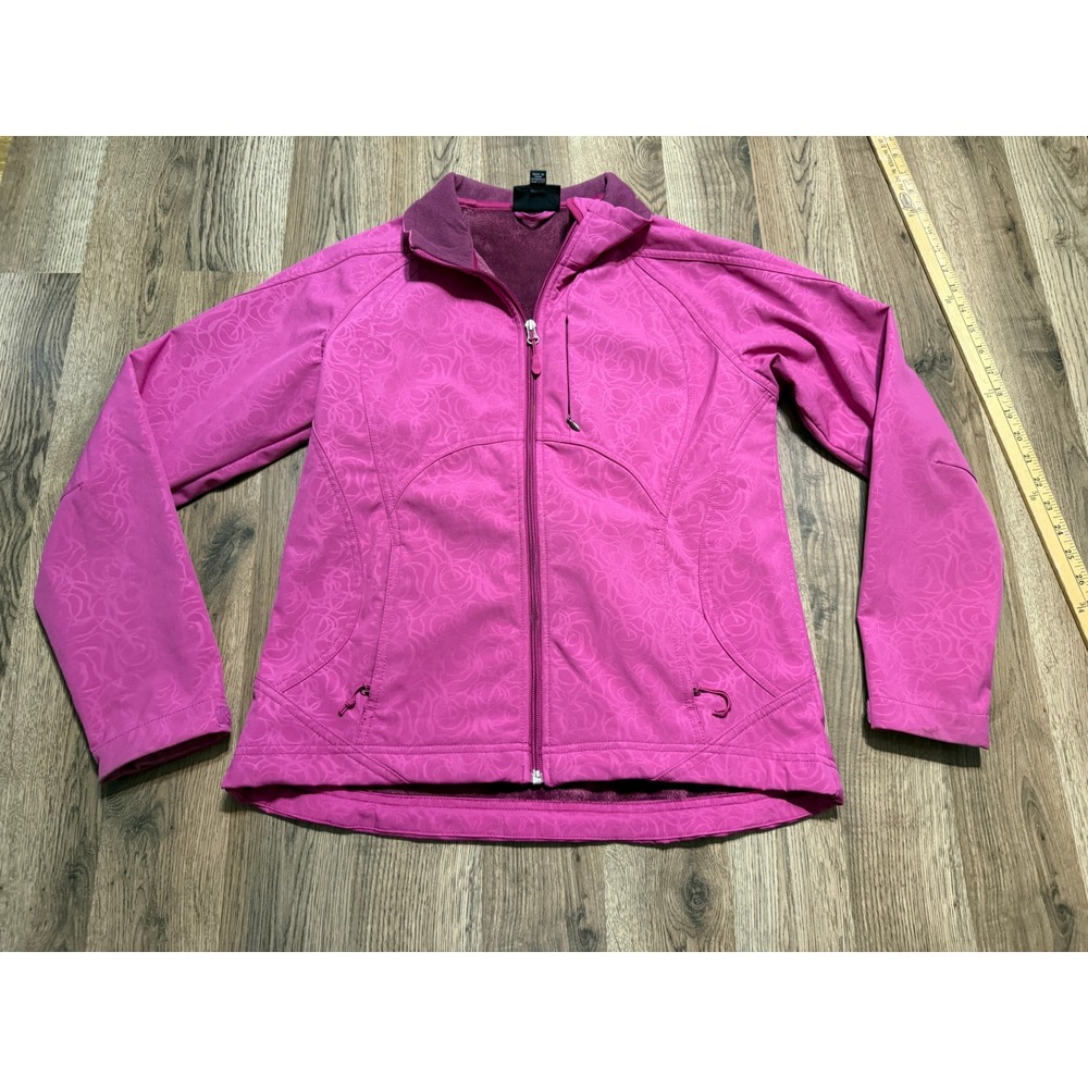 Double Diamond Jacket Women's Size Small Pink Full Zip Long Sleeve